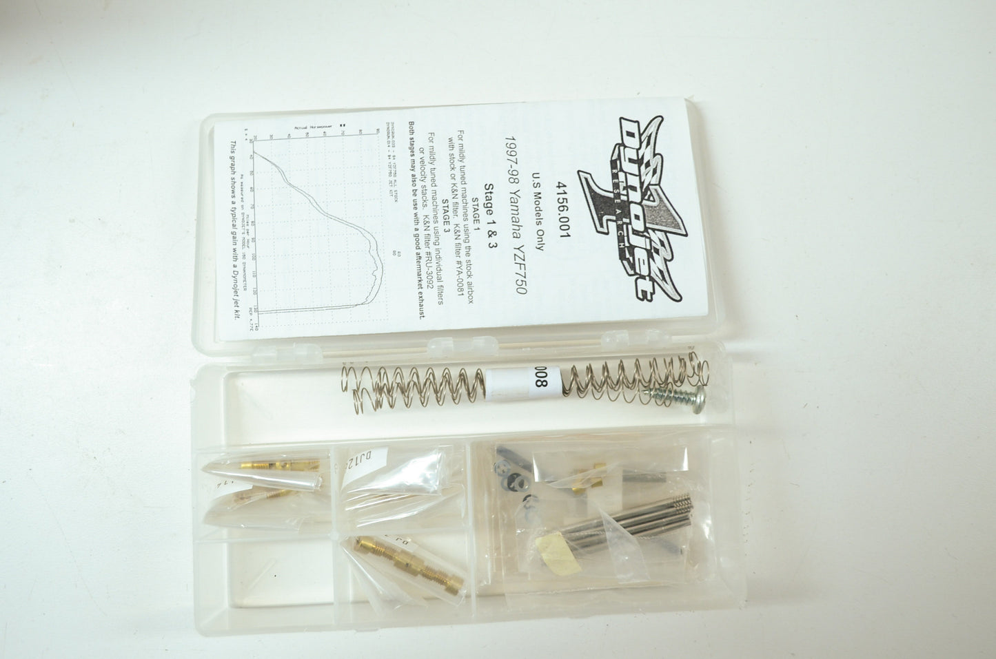 NEW Dynojet Yamaha Carburetor Jet Kit 4156.001, DJ-4156 NOS