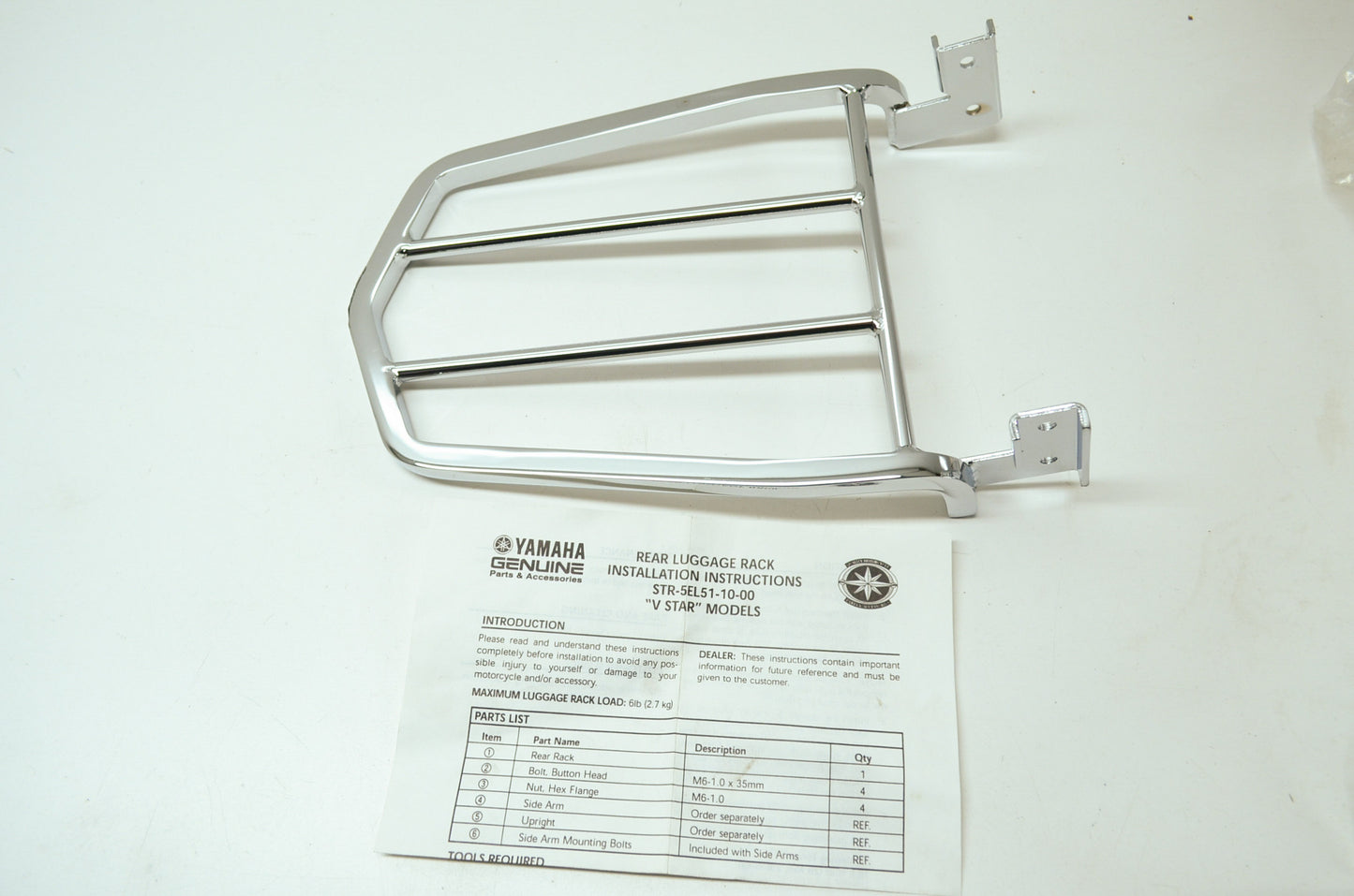 OEM Yamaha STR-5EL51-10-00 Rear Luggage Rack NOS