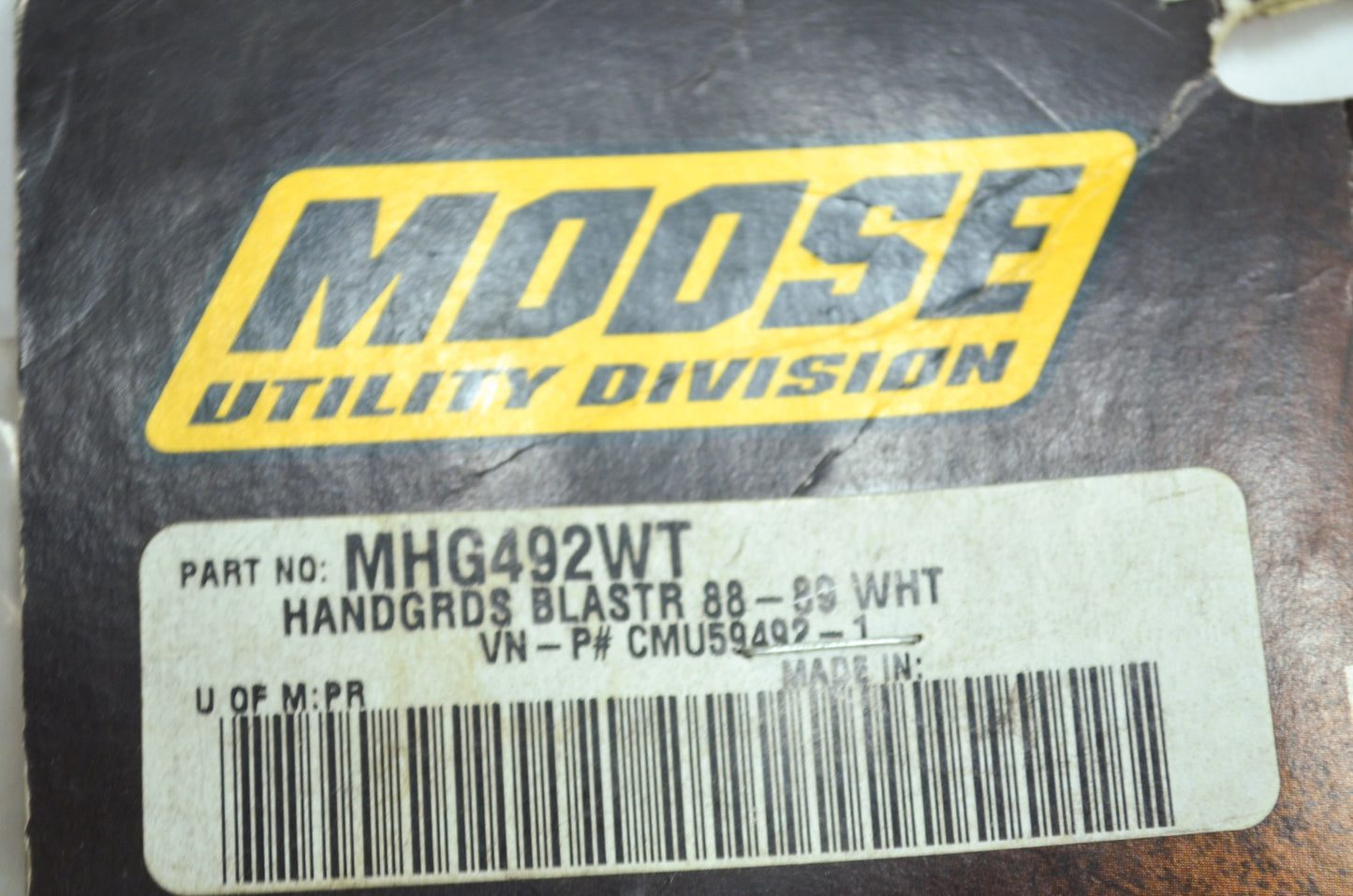 NEW Moose Yamaha White Hand Guards 88-89 Blaster MHG492WT NOS