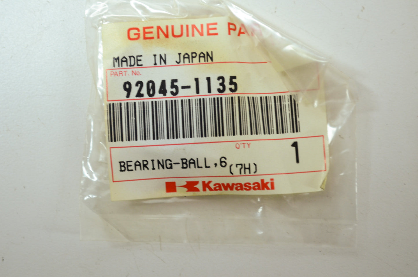OEM Kawasaki 92045-1135 Ball Bearing 6804LU/2 NOS