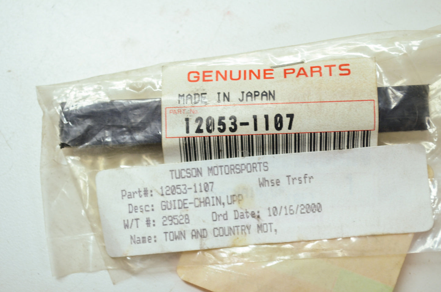 OEM Kawasaki 12053-1107 Upper Chain Guide NOS