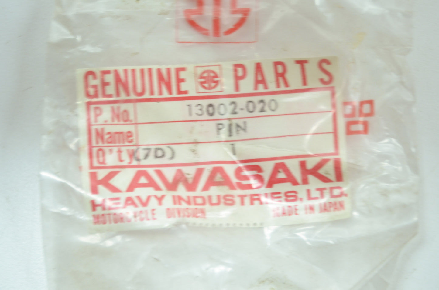OEM Kawasaki 13002-020 Piston Pin NOS