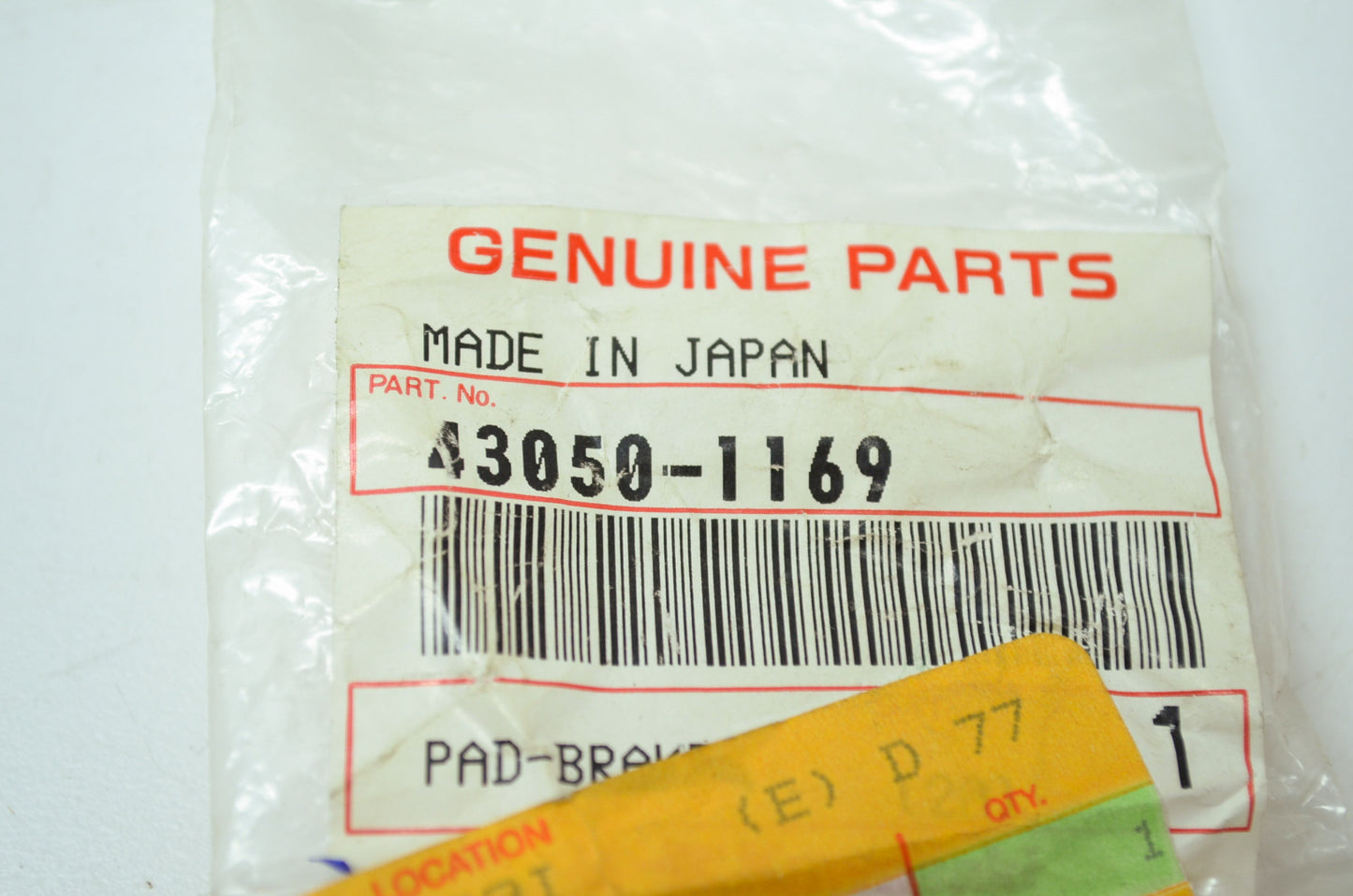 OEM Kawasaki 43050-1169 Brake Pad NOS