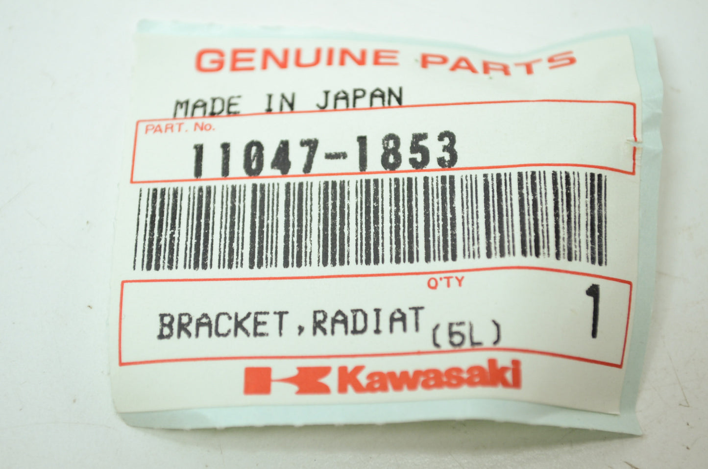 OEM Kawasaki 11047-1853 Left Hand Radiator Bracket NOS