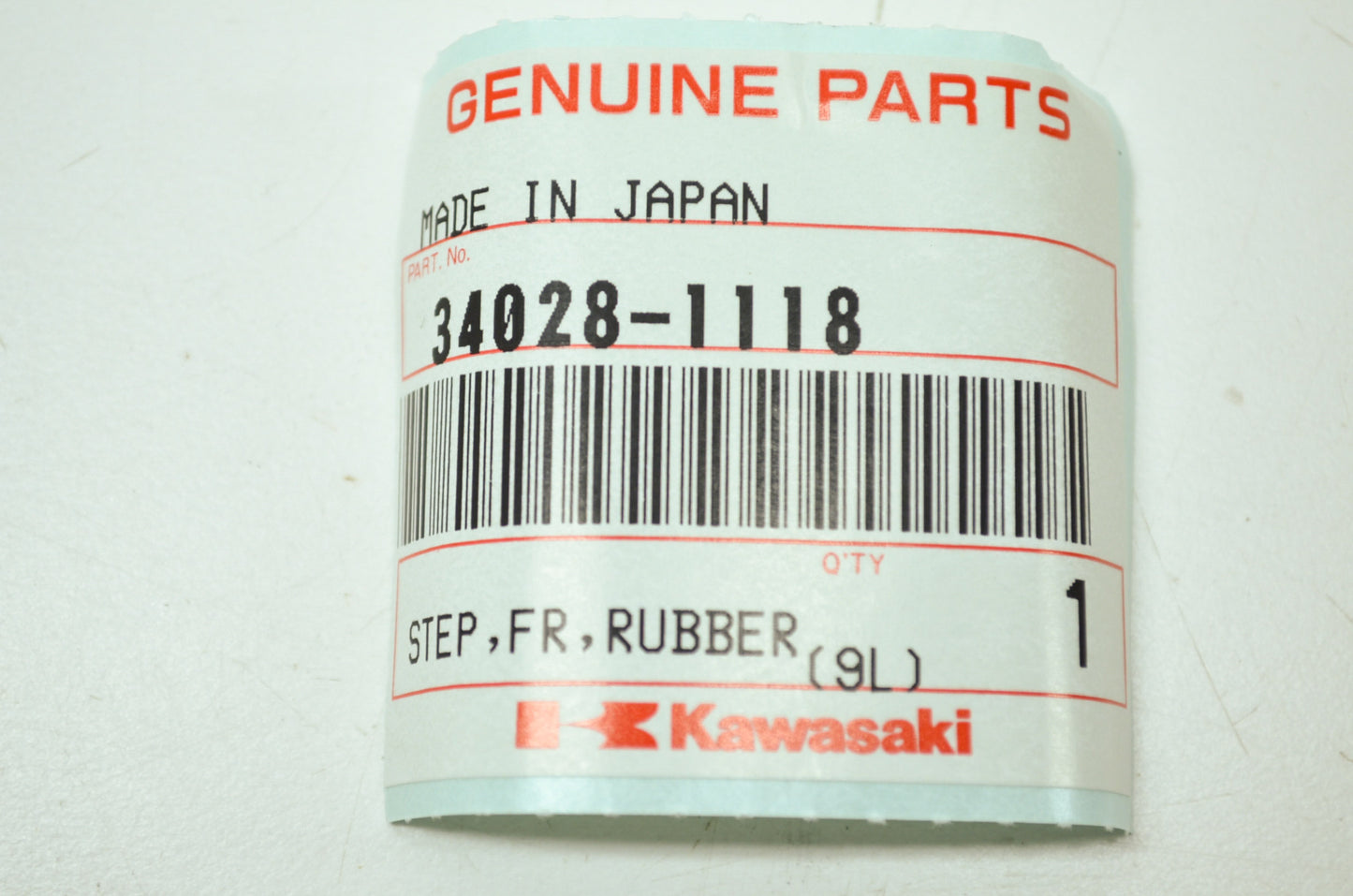 OEM Kawasaki 34028-1118 Front Rubber Step NOS