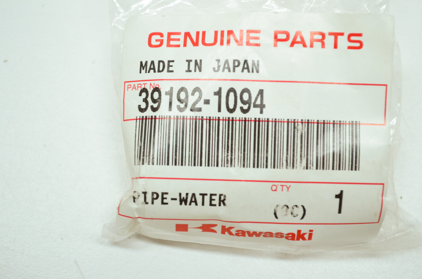 OEM Kawasaki 39192-1094 Water Pipe NOS