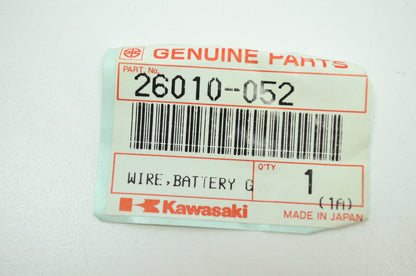 OEM Kawasaki 26010-052 Battery Ground Wire NOS