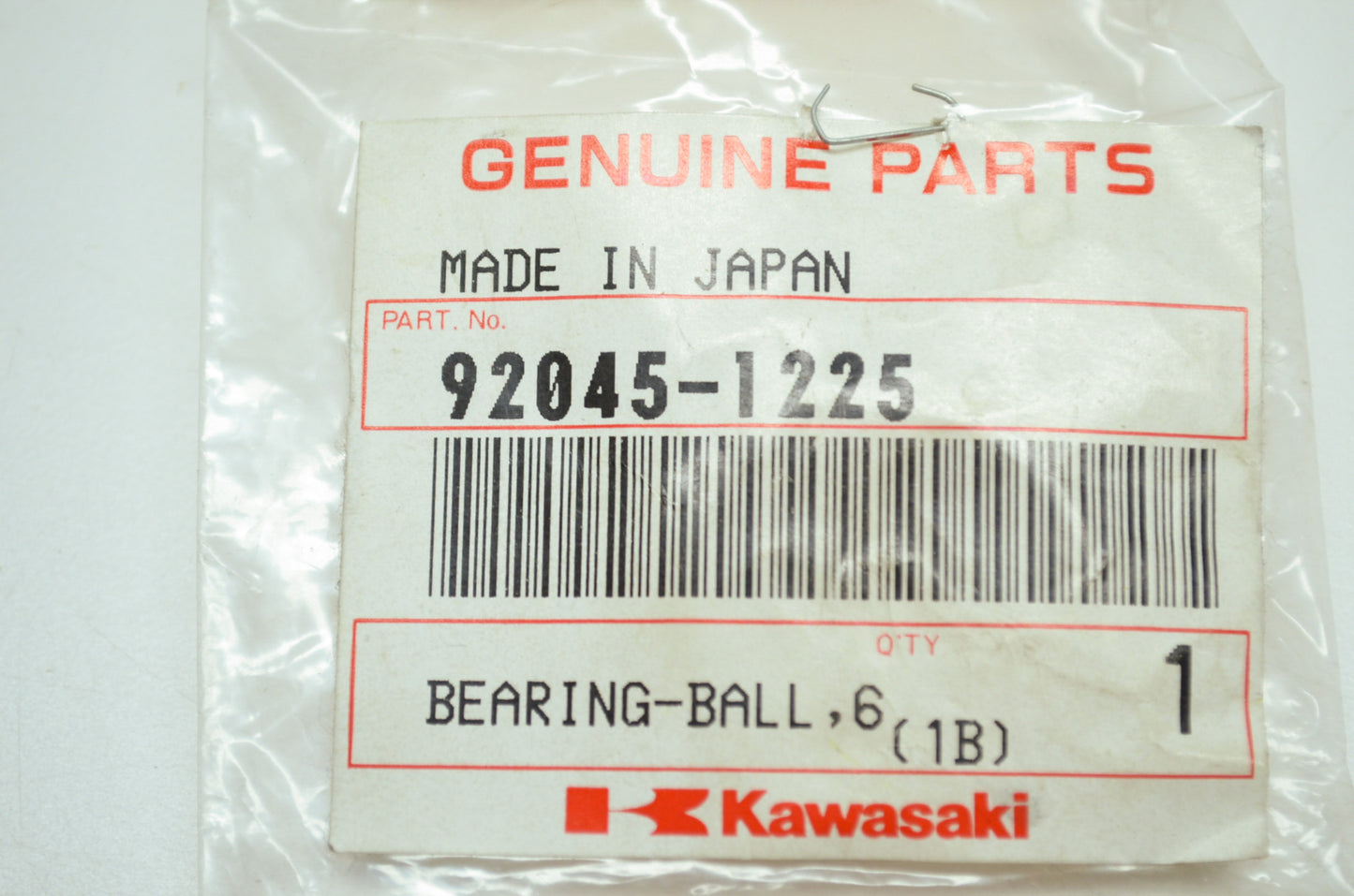 OEM Kawasaki 92045-1225 Ball Bearing 6000M3ML NOS