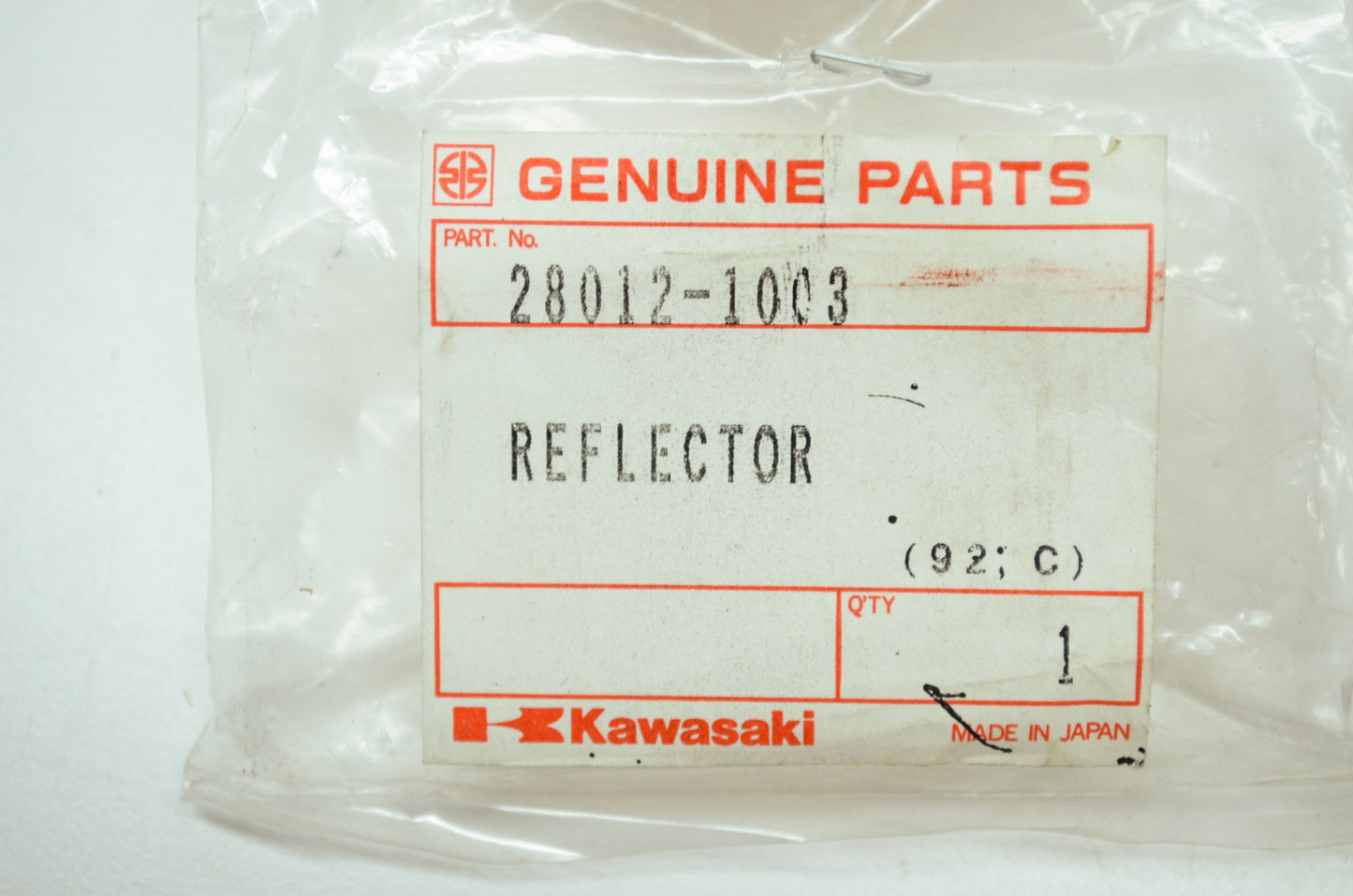 NEW OEM Kawasaki Reflector Eliminator Ninja Lakota KLR250 28012-1003 NOS