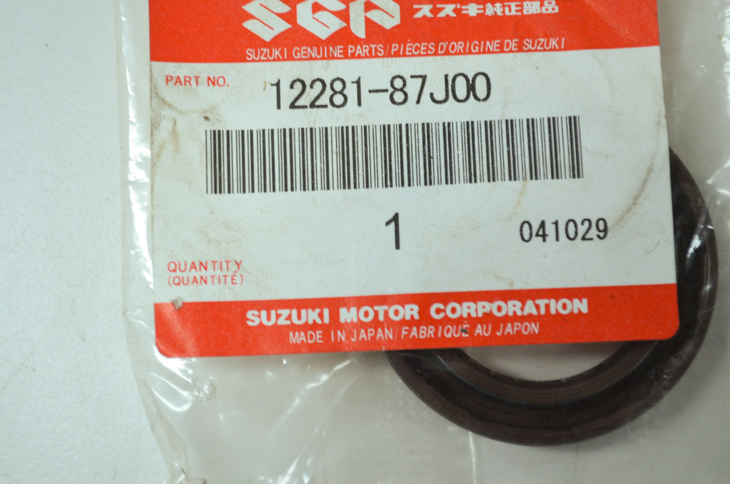 OEM Suzuki 12281-87J00 Drive Shaft Seal NOS