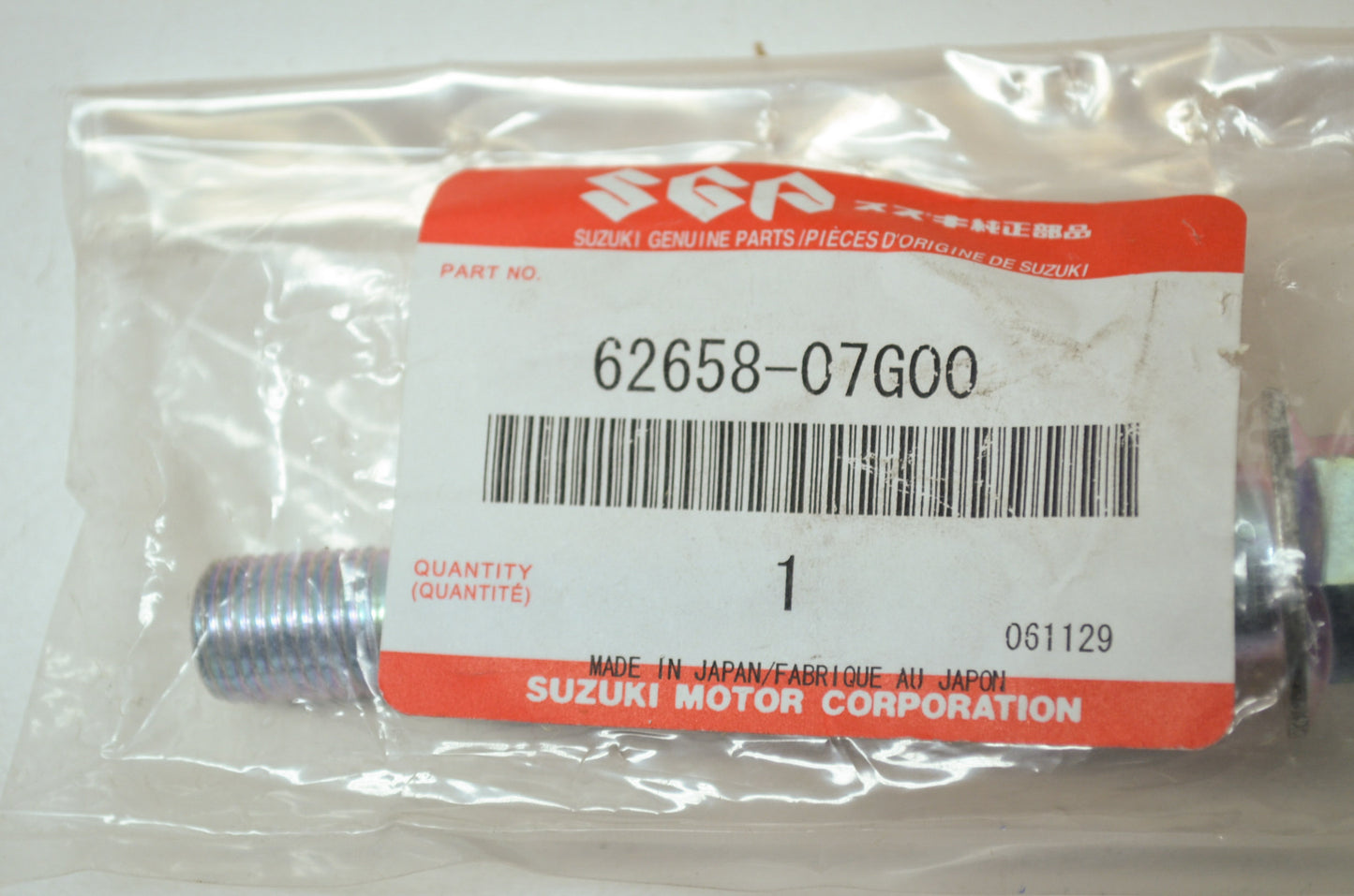OEM Suzuki 62658-07G00 Rear Cushion Bolt NOS