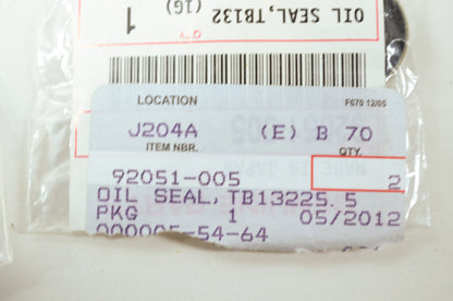 OEM Kawasaki 92051-005 Oil Seal TB13225.5 NOS