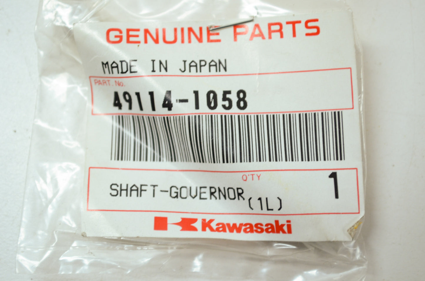 OEM Kawasaki 49114-1058 Governor Shaft NOS