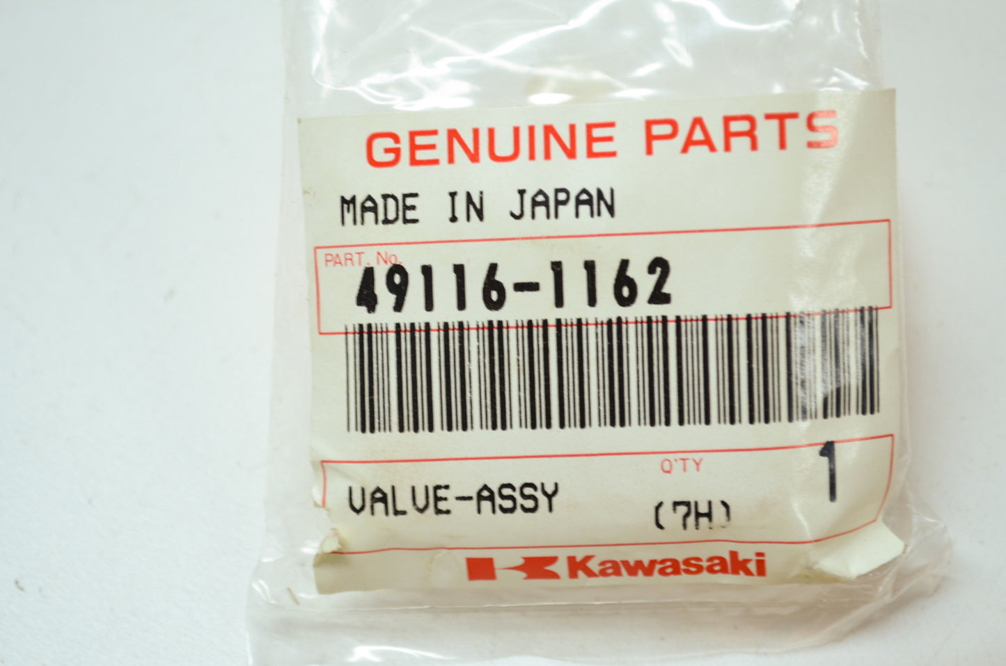 OEM Kawasaki 49116-1162 Valve Assembly NOS