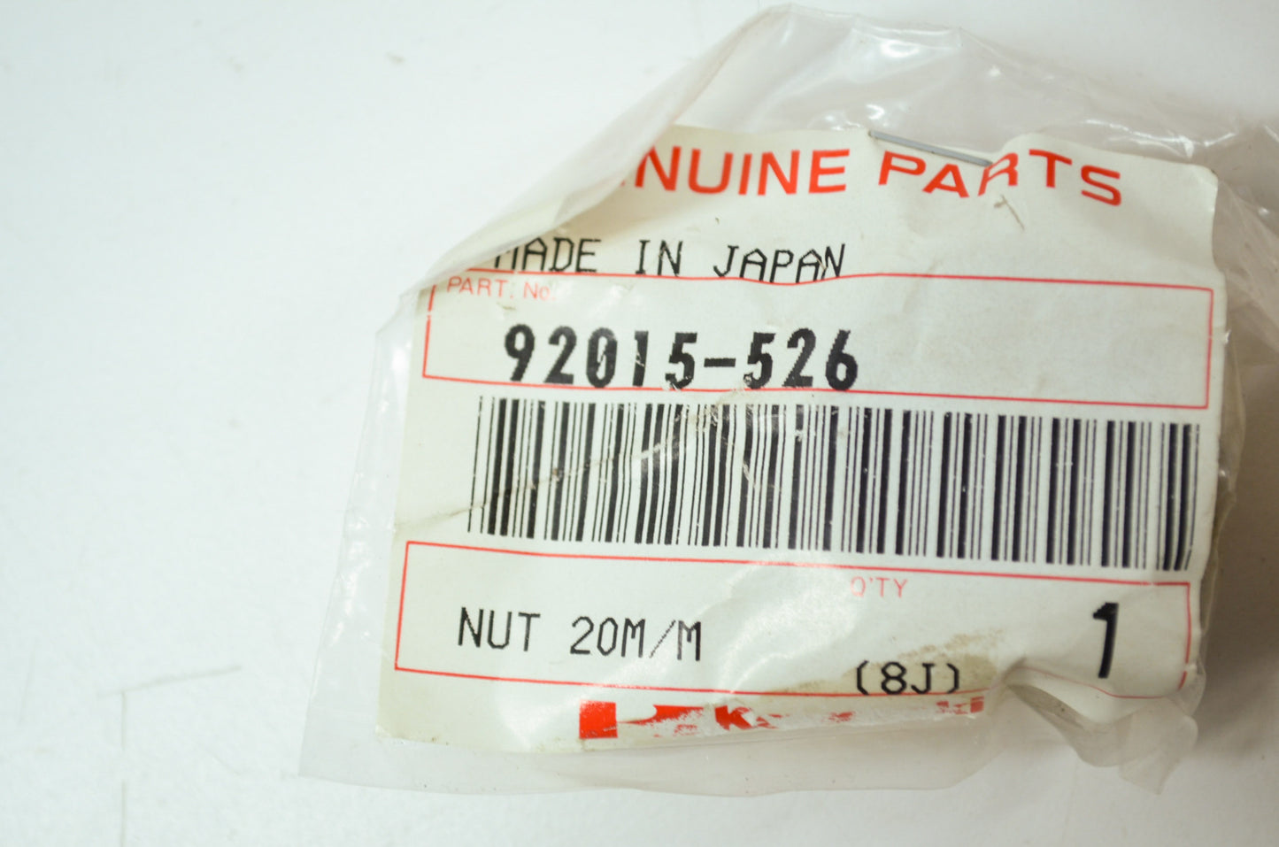 OEM Kawasaki 92015-526 Nut 20 M/M NOS