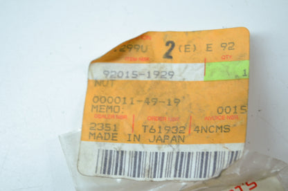 OEM Kawasaki 92015-1929 Nut NOS
