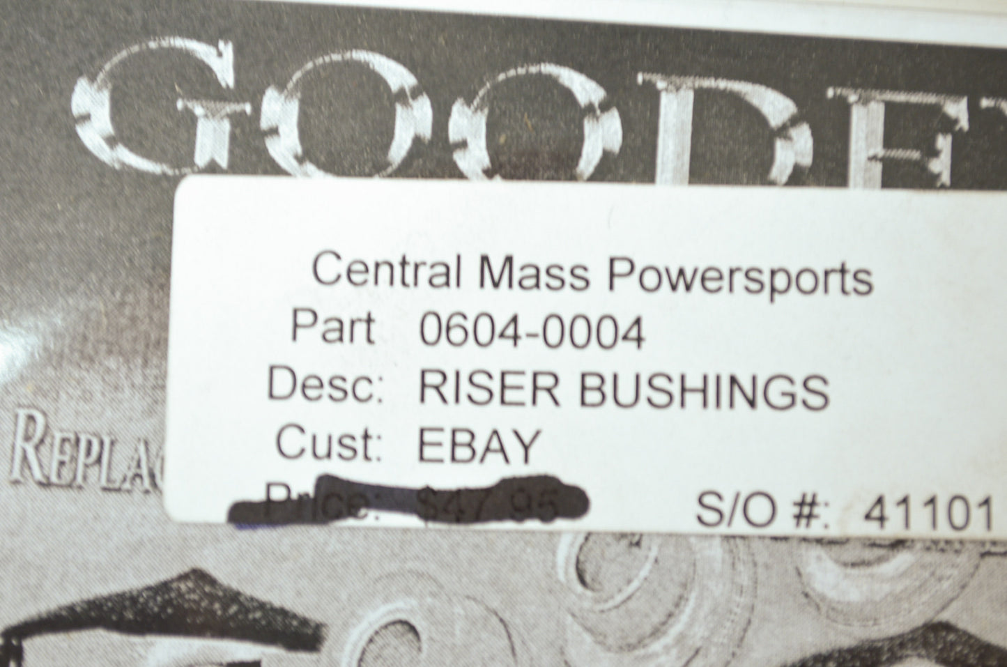 NEW Gooden Riser Bushings 0604-0004 NOS