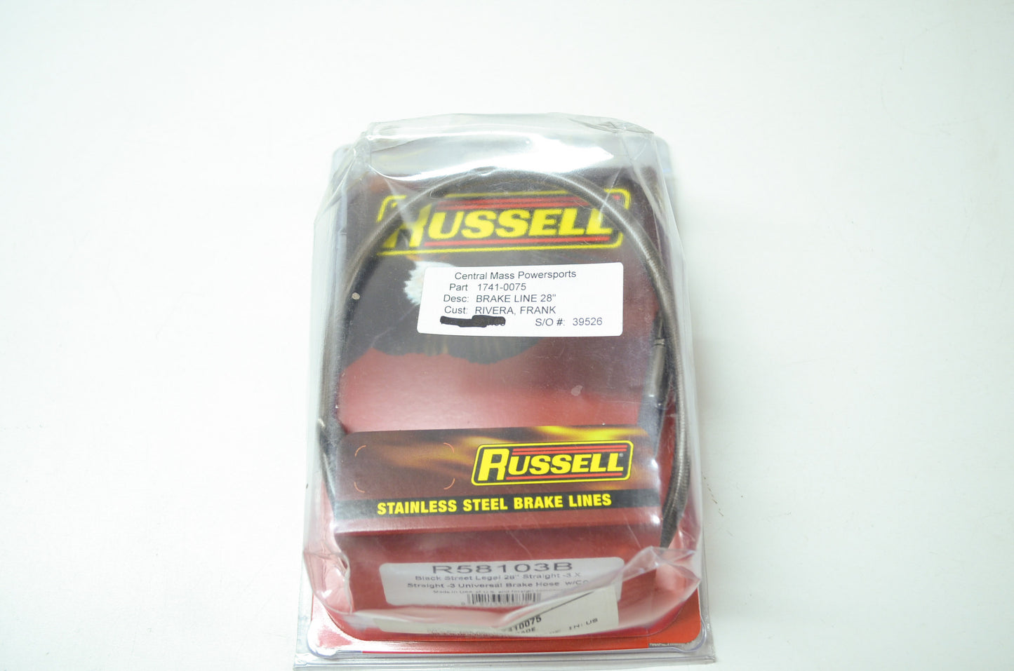 NEW Russell Brake Line 28' Renegade Harley Davidson 1741-0075 NOS