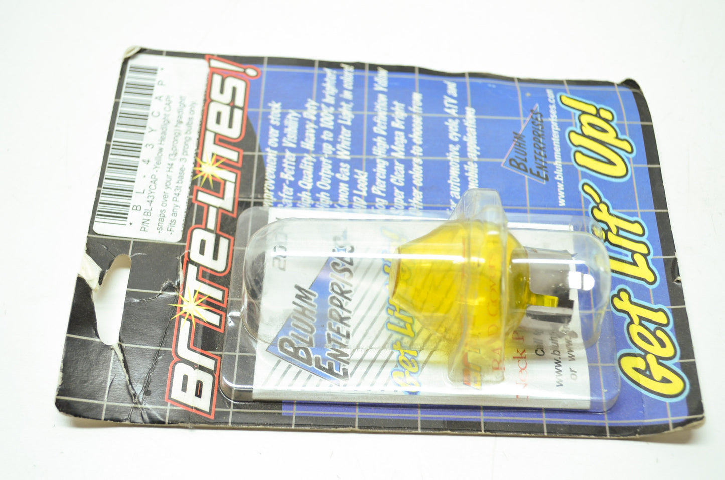 NEW Brite-Lites Yellow Light Bulb Cover BL-43YCAP NOS