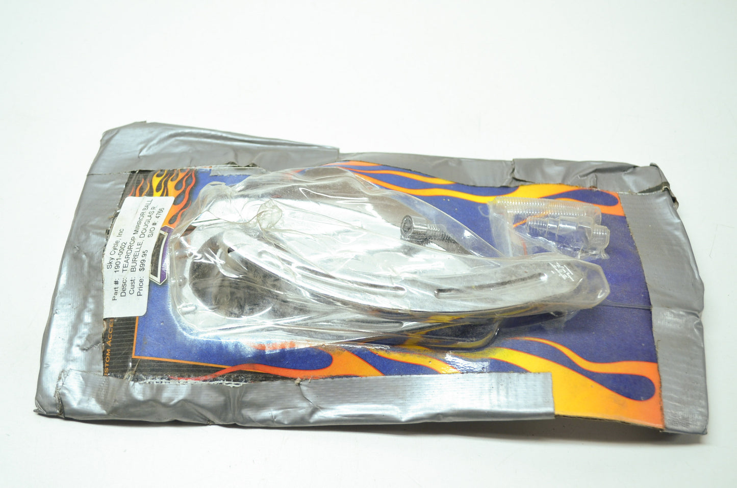 Pro 1 1901-0002 Billet Aluminum Teardrop Left Mirror NOS