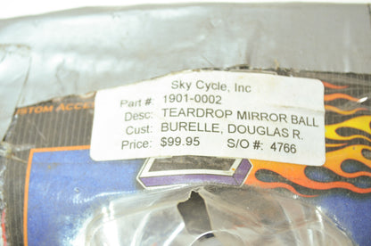 Pro 1 1901-0002 Billet Aluminum Teardrop Left Mirror NOS