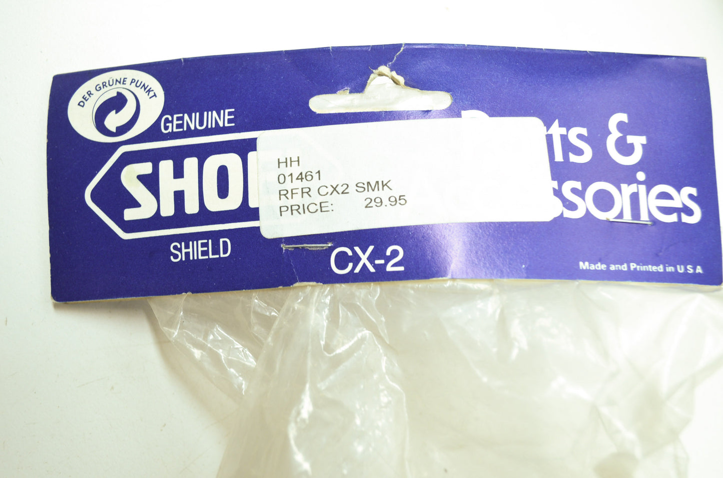 NEW Shoei CX-2 Helmet Shield RFR CX2 SMK 01461 NOS