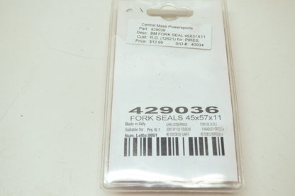 Bike Master 429036 Fork Seals Suzuki RMX250 RM125 RM250 NOS