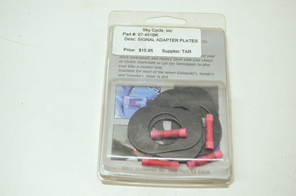 NEW Targa Front Signal Adapter Plates Kawasaki Ninja 07-451BK NOS