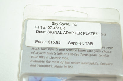 NEW Targa Front Signal Adapter Plates Kawasaki Ninja 07-451BK NOS
