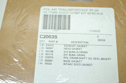 NEW Polaris Gasket Kit Trail Sport XCF 81-99 432cc C2003S NOS