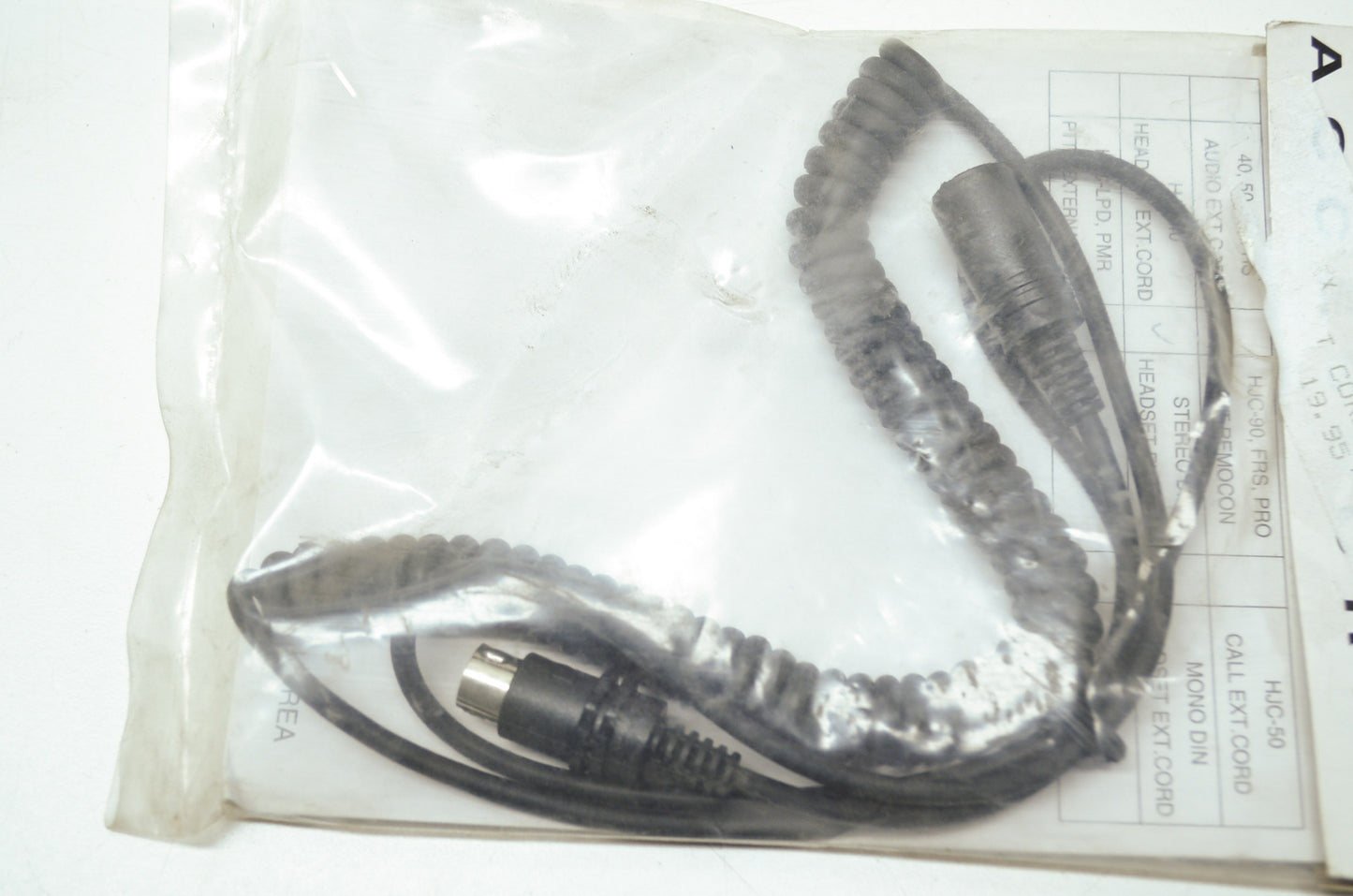 NEW Chatter Box Head Set Extension Cord HJC-40SEC NOS