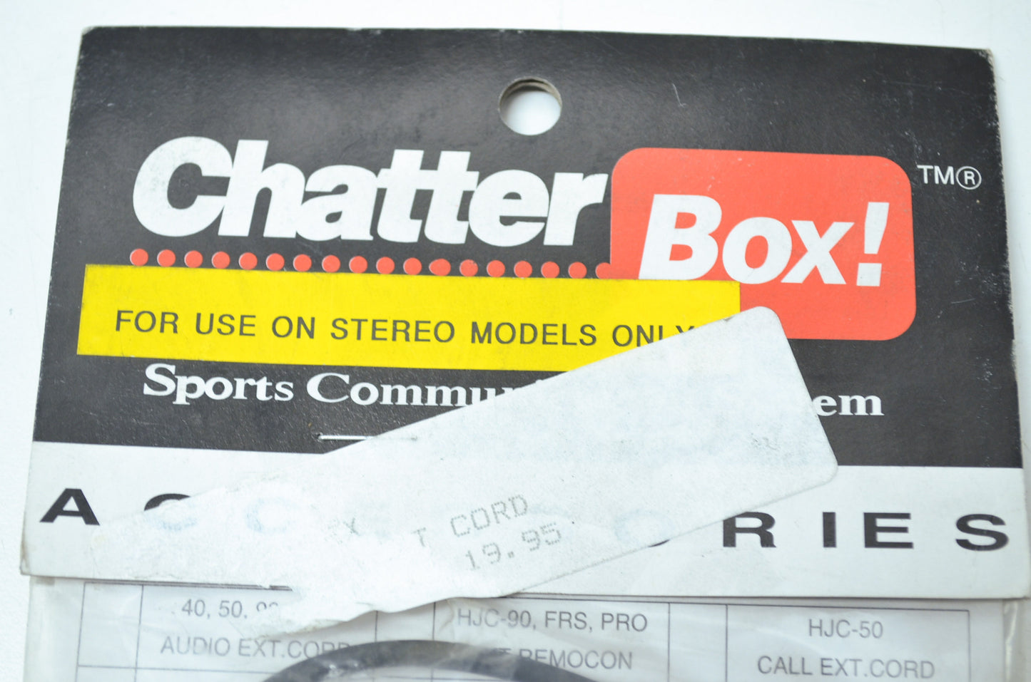 NEW Chatter Box Head Set Extension Cord HJC-40SEC NOS