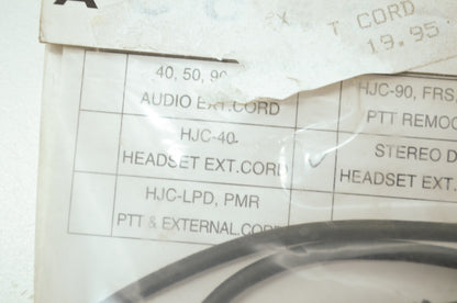 NEW Chatter Box Head Set Extension Cord HJC-40SEC NOS