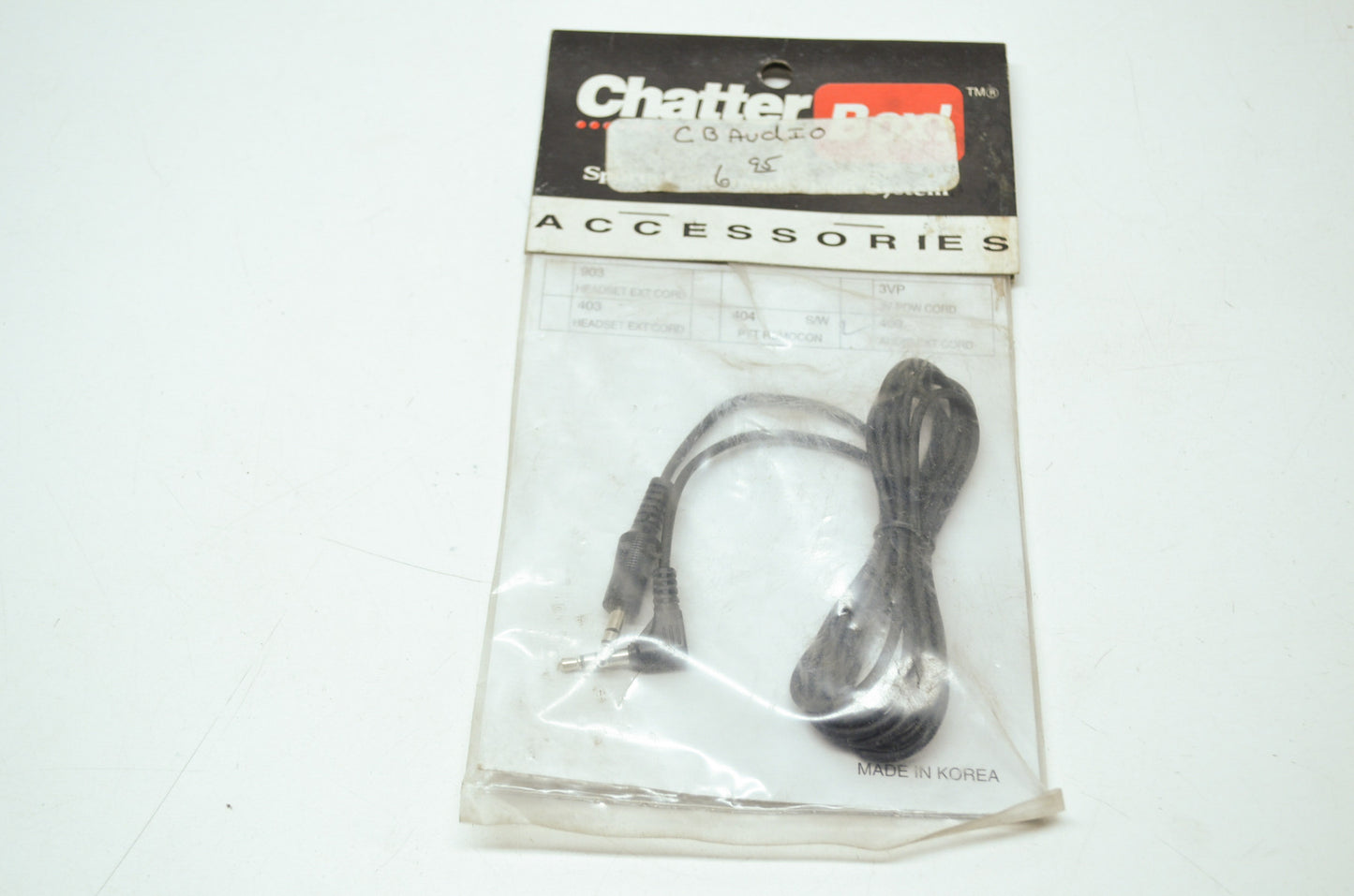 NEW Chatter Box Audio Extension Cord 409 NOS