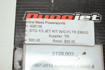 NEW Dyno Jet Jet Kit 87-10 Kawasaki EX500 EN500 408138 NOS