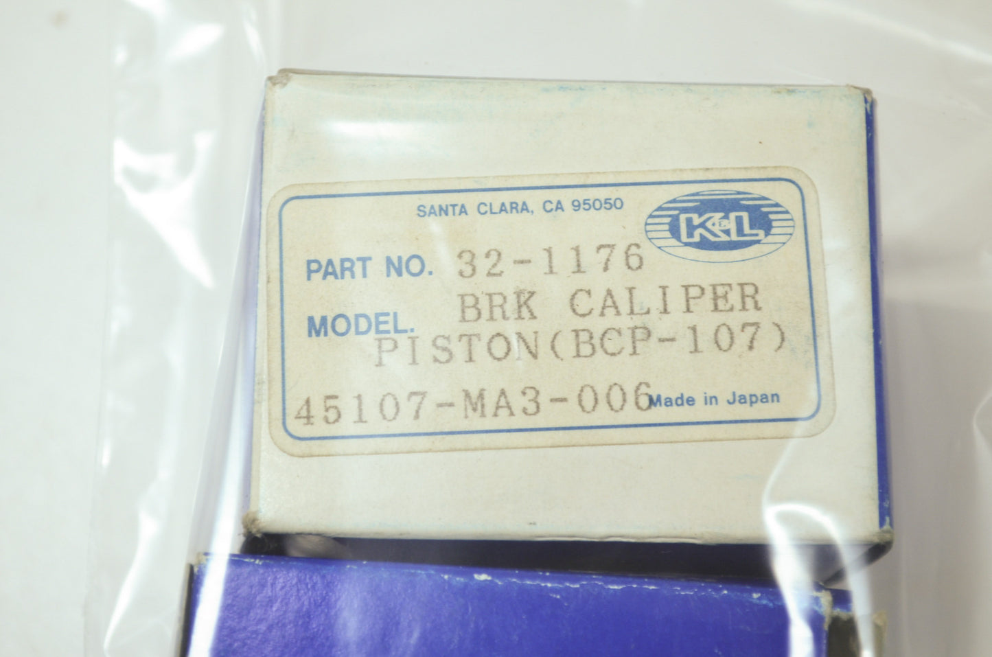 NEW K&L Brake Caliper Piston CB750 VF1100 Magna CB900 CBX1000 45107-MA3-006 NOS