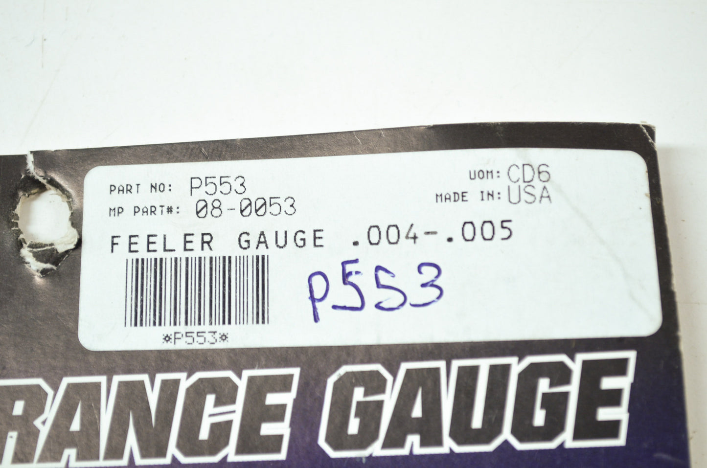 NEW Motion Pro Feeler Gauge .004-.005 P553 NOS