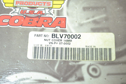 NEW Cobra Chrome 14mm Nut cover BLV70002 NOS