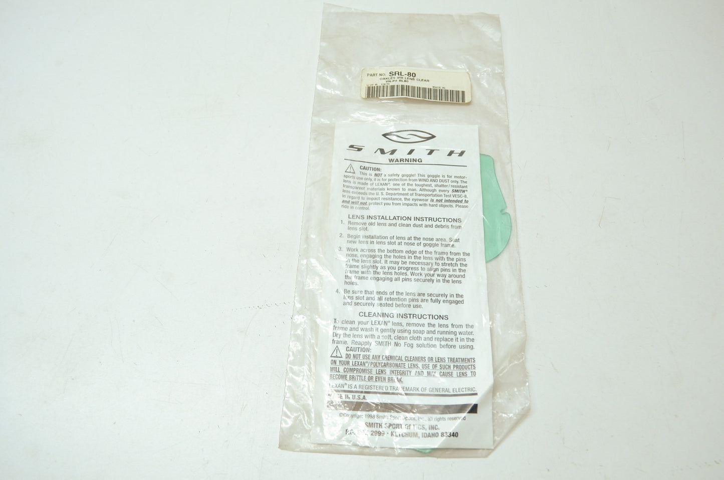 NEW Smith Oakley IFR Lens Clear SRL-80 NOS