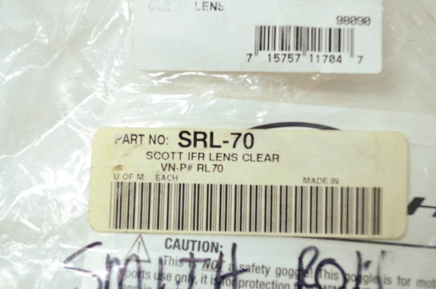 NEW Smith Scott IFR Lens Clear SRL-70 NOS