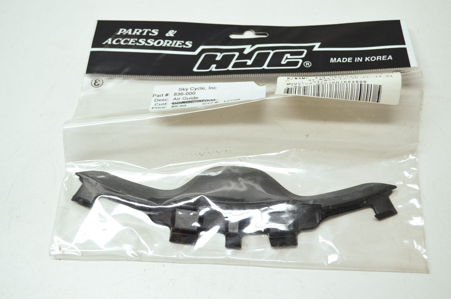 NEW HJC Air Guide Echo Format Look Von Breaker 836-000 NOS