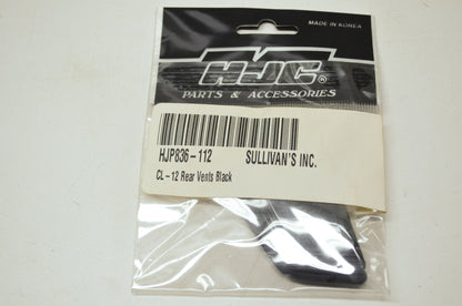 NEW HJC Black CL-12 Rear Vents HJP 836-112 NOS
