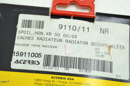 NEW Acerbis Radiator Scoops Honda XR50 00-03 15-9110-05 NOS