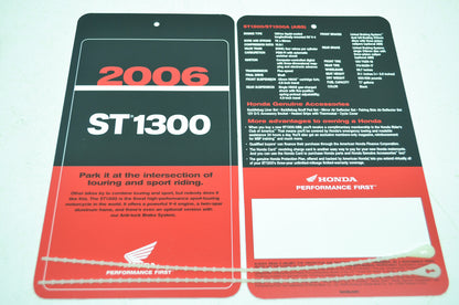 NEW OEM Honda 2006 ST1300 Hang Tags NOS