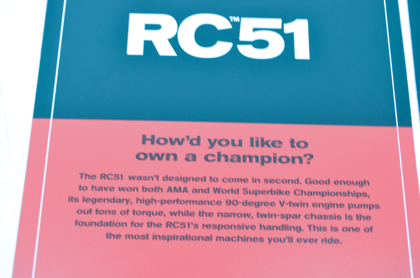 NEW OEM Honda 2006 RC51 Sign Dealership Hang Tags NOS