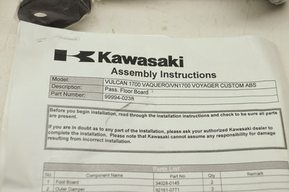 OEM Kawasaki 99994-0238 Passenger Floorboards NOS