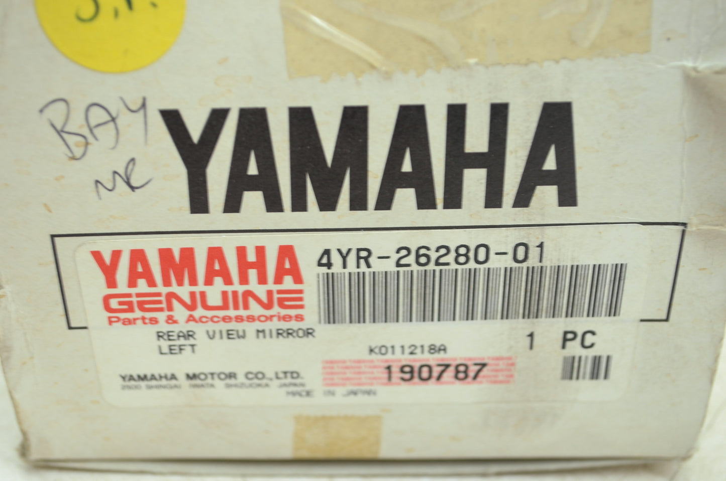 OEM Yamaha 4YR-26280-01-00 Rear View Mirror A NOS