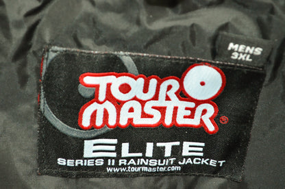 NEW Tour Master Elite II Black Rain Motorcycle Jacket 3XL XXXL 84-757 NOS