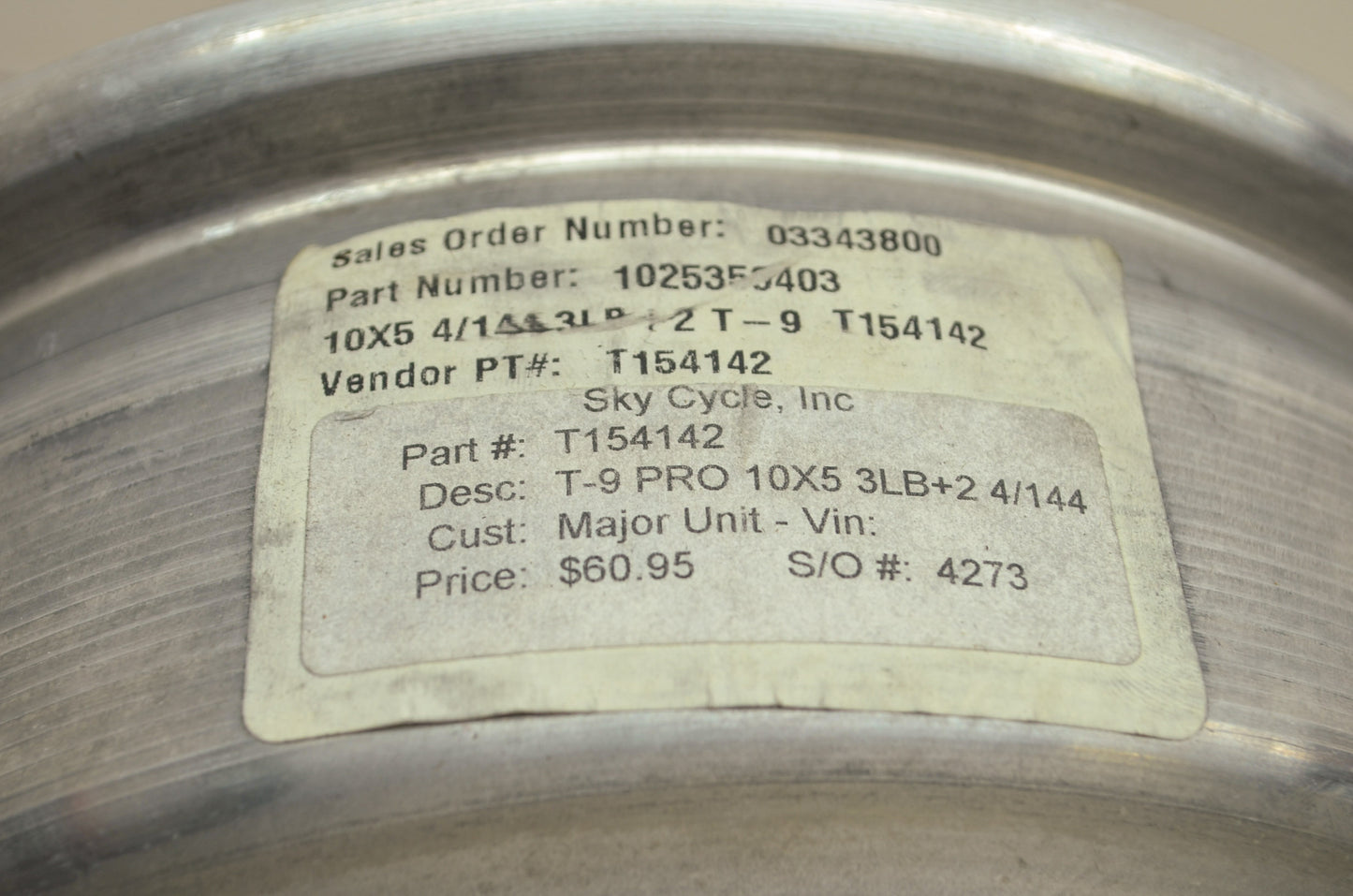 NEW ITP Rim T-9 Pro 10x5 3LB+2 4/144 T154142 NOS
