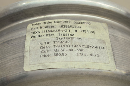 NEW ITP Rim T-9 Pro 10x5 3LB+2 4/144 T154142 NOS